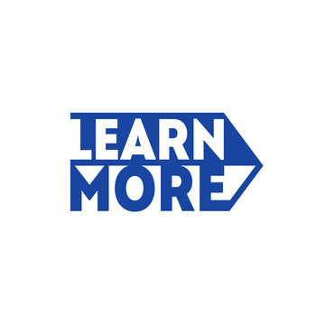 Vector web banner learn more. Flat illustration with pointer arrow.