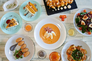 Mediterranean food design color healthy