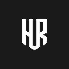 Letter Initial Monogram H R HR RH Logo Design Template. Suitable for General Shop Apparel Sport Fashion Marketing Business Brand Company in Simple Style Logo Design.