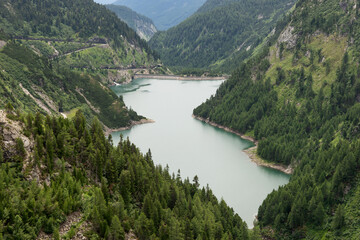 Obraz na płótnie Canvas Galgenbichl dam and reservoir in the Hohe Tauern. Carinthia. Austria