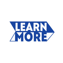 Vector web banner learn more. Flat illustration with pointer arrow.