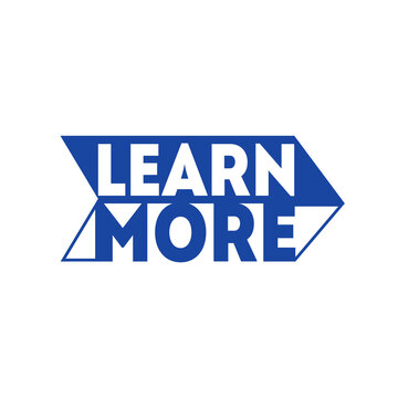 Vector web banner learn more. Flat illustration with pointer arrow.