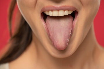  front view of a woman tongue © vladimirfloyd