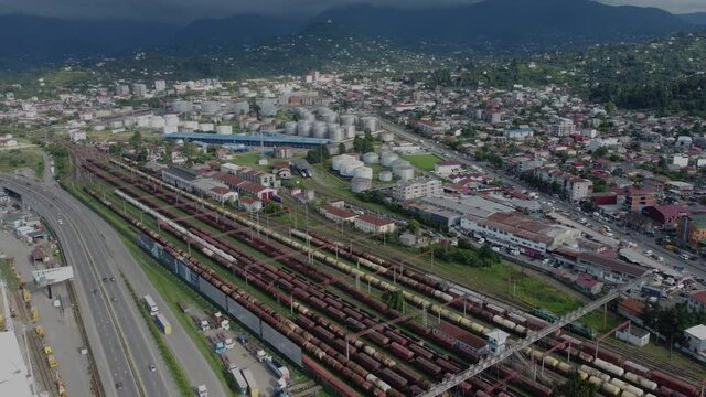 Train Station aerial view