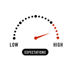 monitoring scale on white background