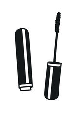 Hand drawn illustration beauty products. Creative ink art work. Actual vector drawing cream, comb, lipstick, nail polish, barrette, powder, mascara, perfume