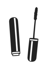 Hand drawn illustration beauty products. Creative ink art work. Actual vector drawing cream, comb, lipstick, nail polish, barrette, powder, mascara, perfume