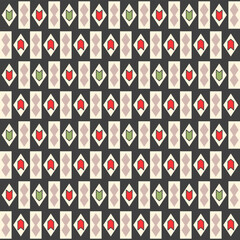 Japanese Diamond Checkered Vector Seamless Pattern