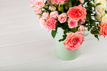 Bouquet of pink roses