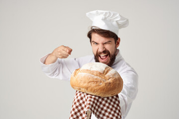 male cook kitchen Job isolated background
