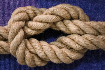 nautical knot, square reef knot close up photo