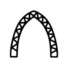 frame arch black line vector doodle icon