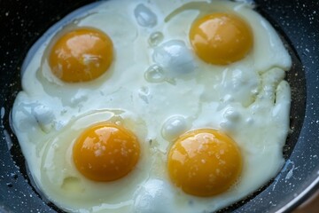 Egg fried meal cooking breakfast. domestic.