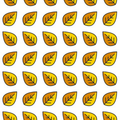 Seamless pattern with shabby red leaves. Vector eco background. Autumn wallpaper.