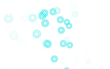 Light BLUE vector background with bubbles.