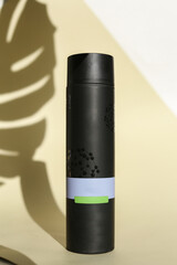 collection of various beauty hygiene tubes on background