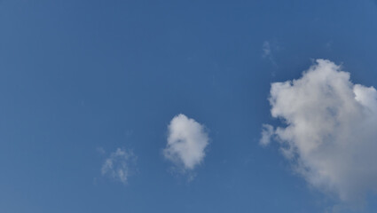 Blue sky and white clouds. 