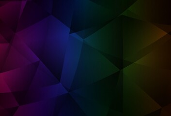 Dark Multicolor vector polygon abstract layout. - obrazy, fototapety, plakaty