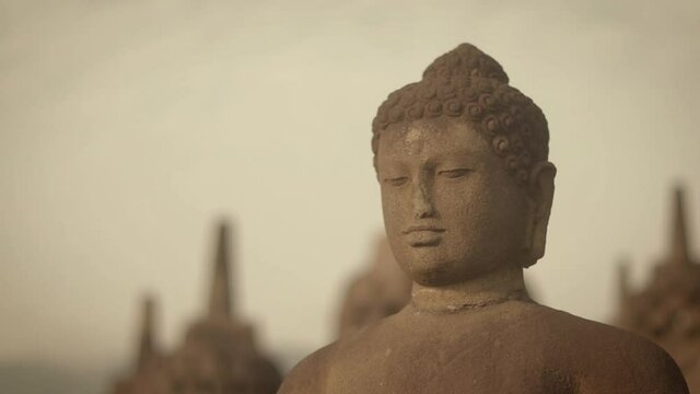 Borobudur Temple Buddha Statue in Yogyakarta Indonesia