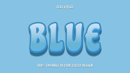 Minimal 3d Blue Fully Editable Text Effect Template