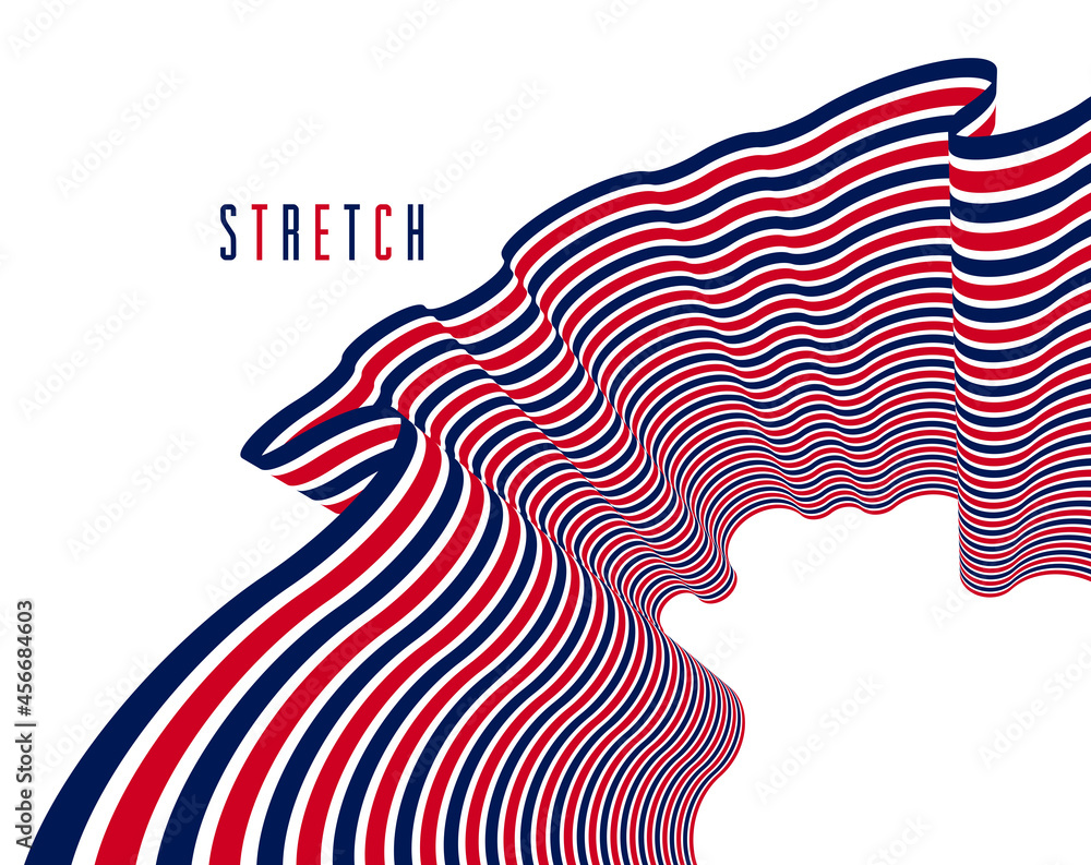 Poster abstract lines in 3d dimensional perspective abstract vector background, cool funky design layout, 7