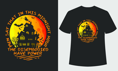 Halloween T-Shirt Design. Halloween T-Shirt illustration. 