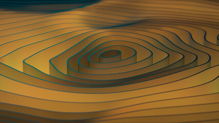 Fototapeta na wymiar Fluid flowing rings 3D rendering illustration
