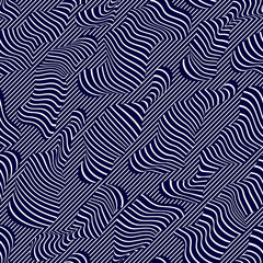 Abstract shapes seamless vector background, pattern with stripy fluids, lined abstraction wallpaper.