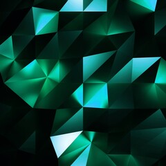 Green polygon background 3d rendering, 3d illustration. Abstract triangle background. Green background. Abstract Green polygon wallpaper. 