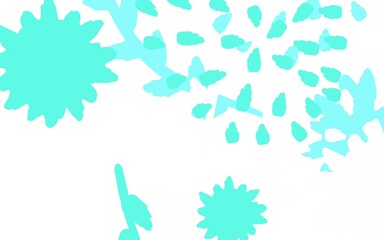 Light Green vector natural pattern with flowers