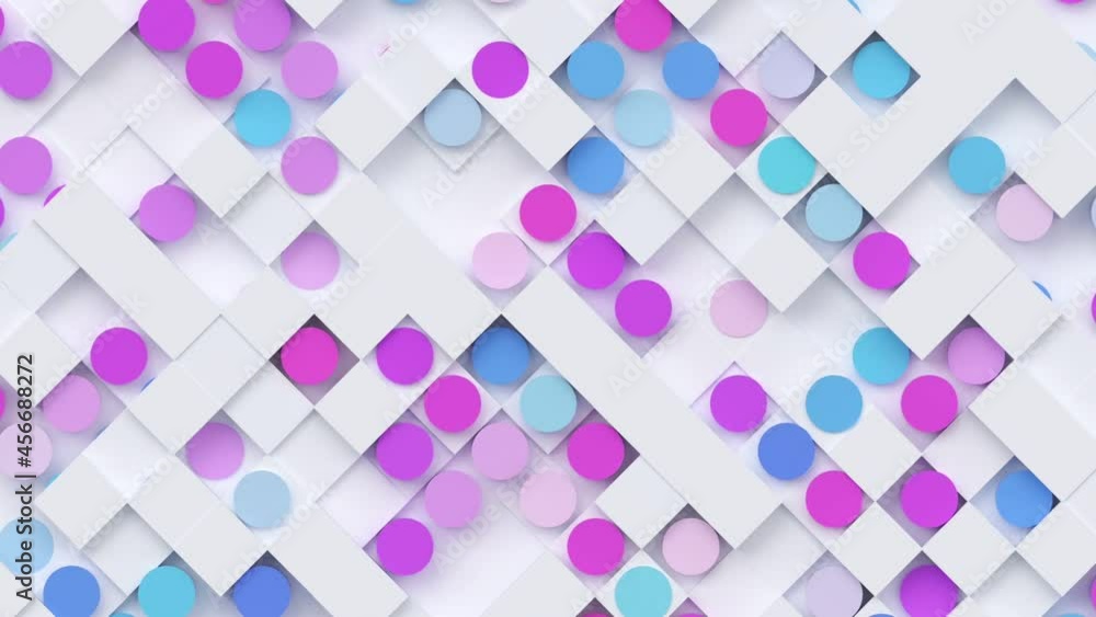 Poster geometric modern animated seamless looping abstract background. 3d render design element, creative m