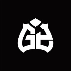 Fototapeta premium GY Logo monogram with spade shape design template
