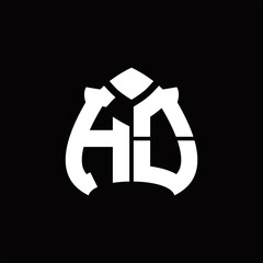 Fototapeta premium HO Logo monogram with spade shape design template