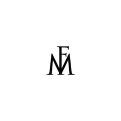 MF Initial Letter Logo Vector