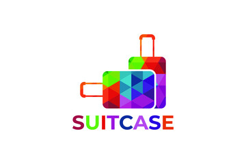 suitcase logo vector graphic template for your traveling business etc