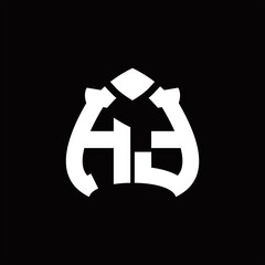 Fototapeta premium HT Logo monogram with spade shape design template