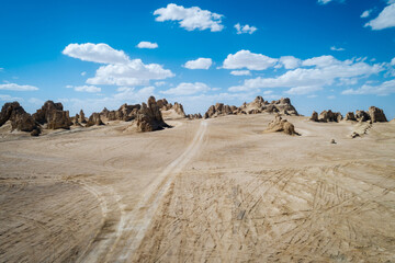 Yardang landform landscape in west of china
