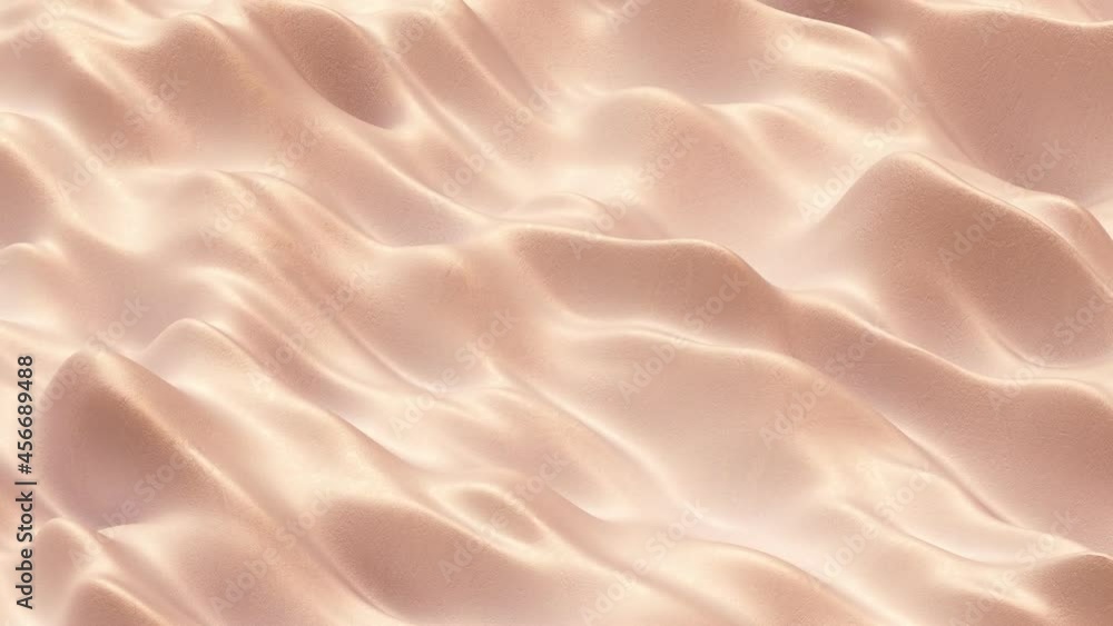 Poster creamy wavy organic smooth surface. seamless loop 3d render animation