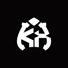 Fototapeta premium KX Logo monogram with spade shape design template