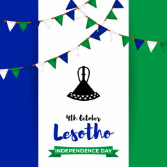 vector illustration for Lesotho independence day-4 October