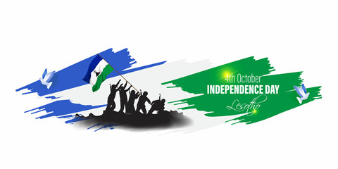 vector illustration for Lesotho independence day-4 October