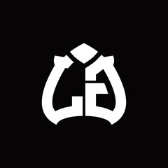 LG Logo monogram with spade shape design template