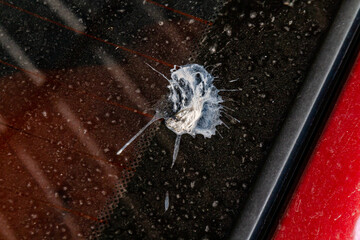 bird shit, drop of bird stain on red car surface, dirty waste of birds dropping splatter, dirty...