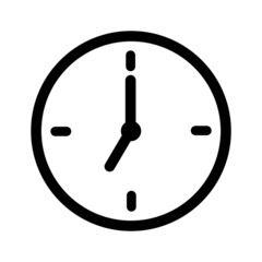 7 o'clock time icon vector
