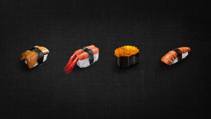 Sushi-  Traditional Japanese dish illustration
