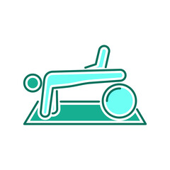 Physiotherapy color line icon. Rehabilitation, therapy.