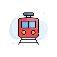 Subway vector filled outline icon style illustration. Eps 10 file