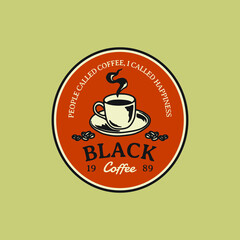 Manual Brewed Coffee Logo Badge