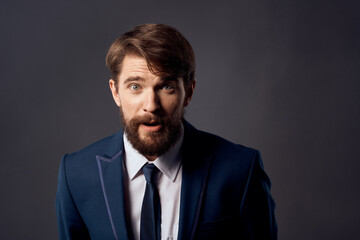 manager emotions hand gestures isolated background