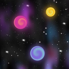 Obraz na płótnie Canvas Background space, planet, stars